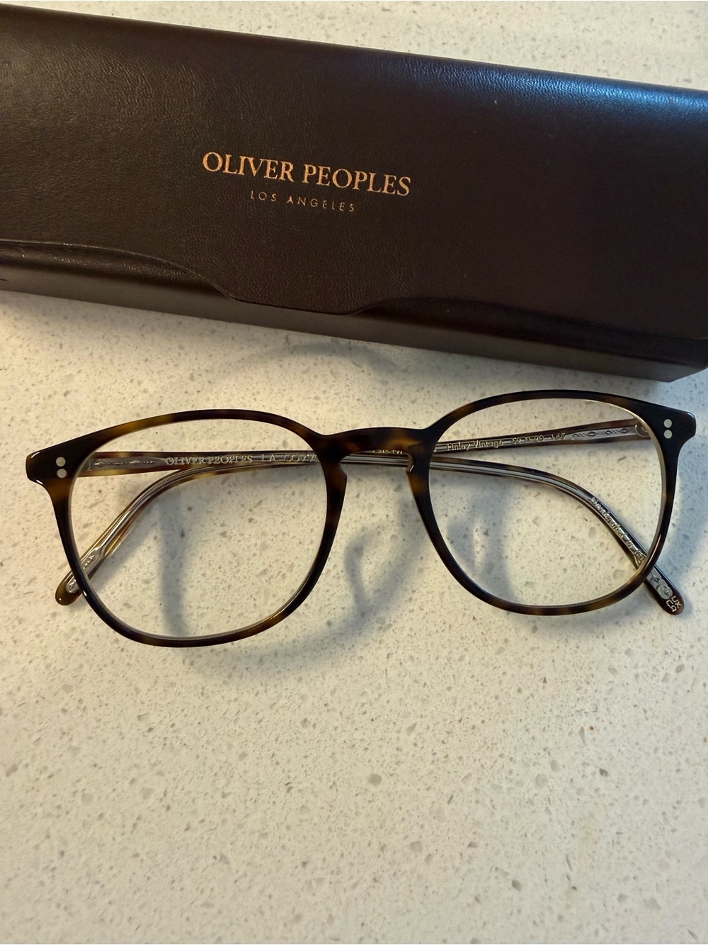 Oliver Peoples Brown Tortoise Rounded Optical Frames